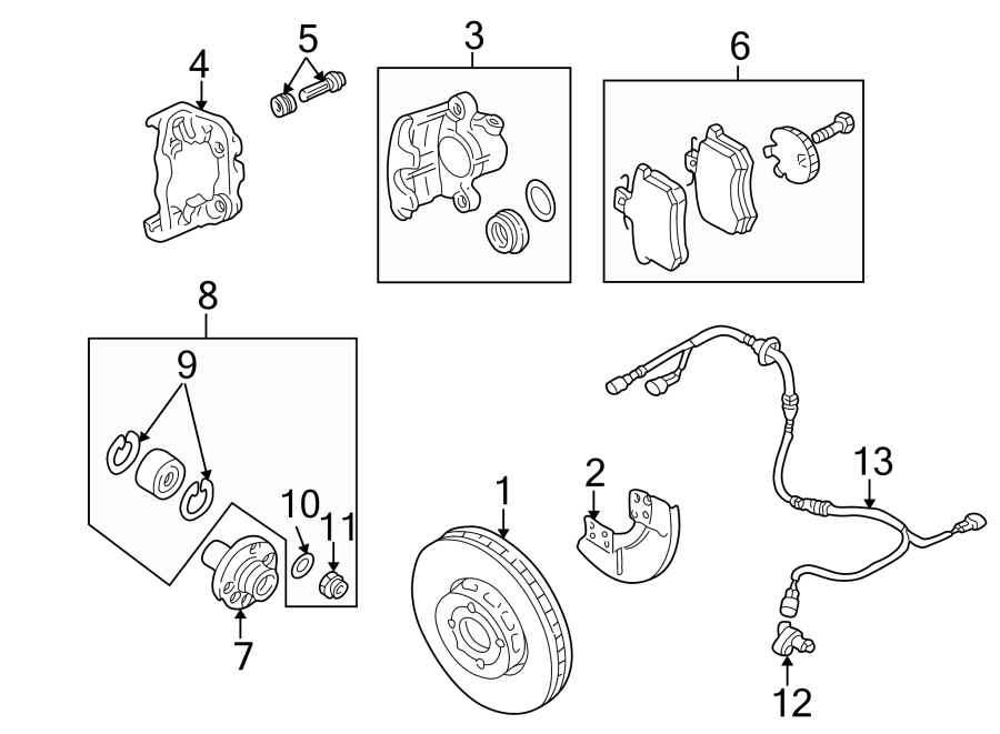 12FRONT SUSPENSION. BRAKE COMPONENTS.https://images.simplepart.com/images/parts/motor/fullsize/9231320.png