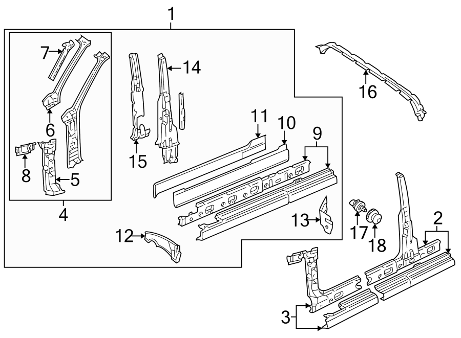 17PILLARS. ROCKER & FLOOR. UNISIDE.https://images.simplepart.com/images/parts/motor/fullsize/9231465.png