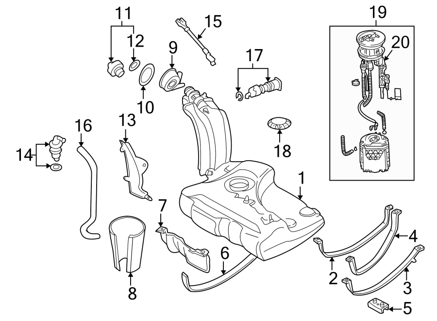 12Fuel system components.https://images.simplepart.com/images/parts/motor/fullsize/9231535.png