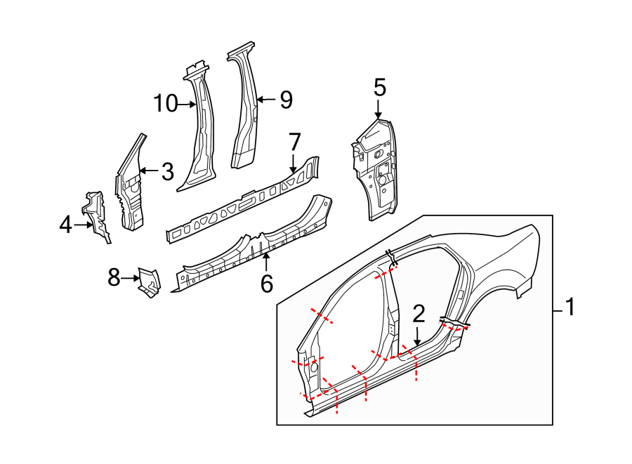 6PILLARS. ROCKER & FLOOR.https://images.simplepart.com/images/parts/motor/fullsize/9235555.png