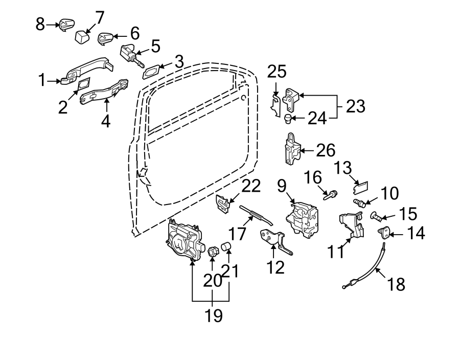 9FRONT DOOR. LOCK & HARDWARE.https://images.simplepart.com/images/parts/motor/fullsize/9235595.png