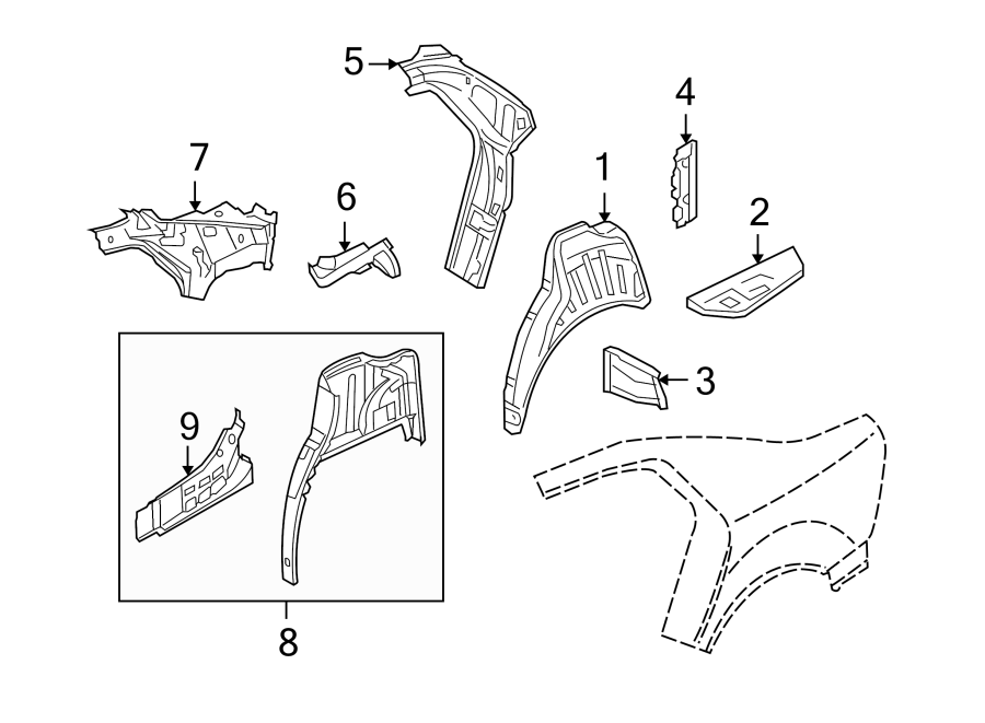 1QUARTER PANEL. INNER STRUCTURE.https://images.simplepart.com/images/parts/motor/fullsize/9235645.png