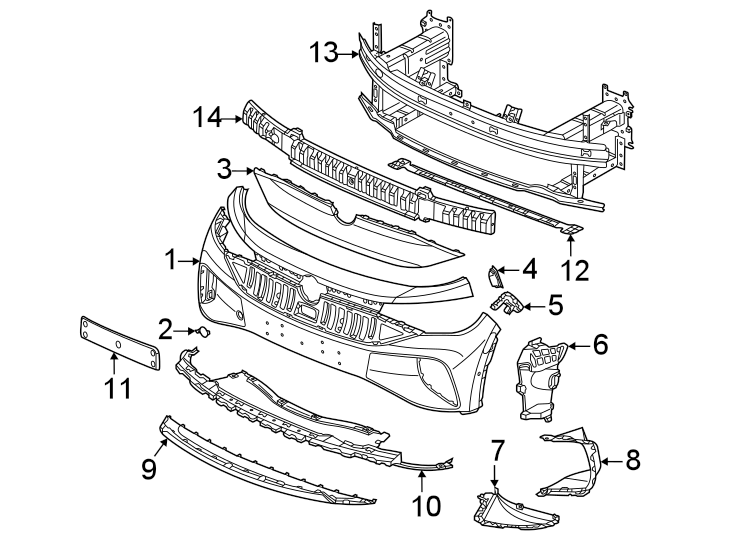 9Front bumper & grille. Bumper & components.https://images.simplepart.com/images/parts/motor/fullsize/9237005.png