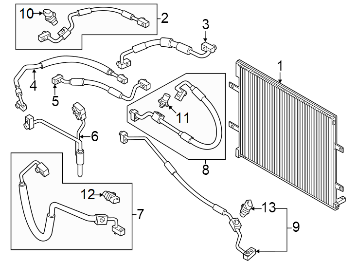 12Air conditioner & heater. Condenser.https://images.simplepart.com/images/parts/motor/fullsize/9237073.png