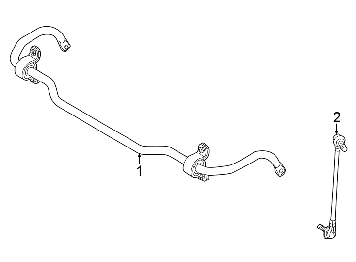 Front suspension. Stabilizer bar & components.