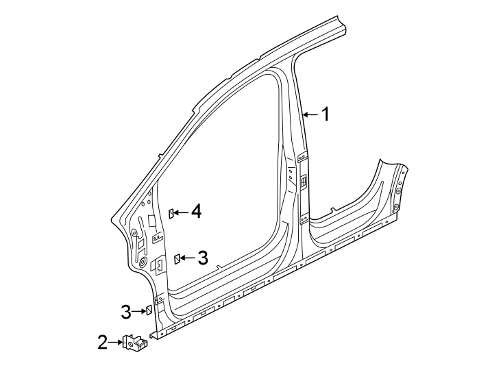 1Pillars. Rocker & floor. Aperture panel.https://images.simplepart.com/images/parts/motor/fullsize/9237420.png