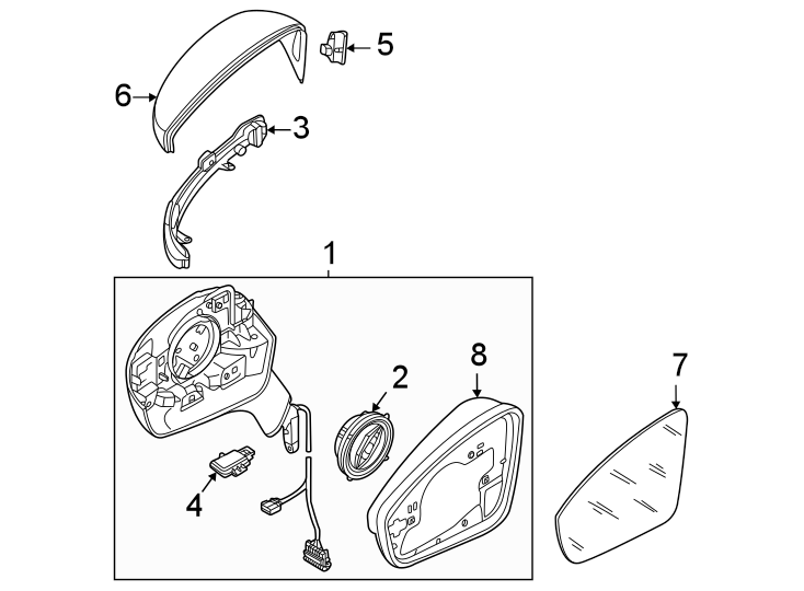 4Front door. Outside mirrors.https://images.simplepart.com/images/parts/motor/fullsize/9237465.png