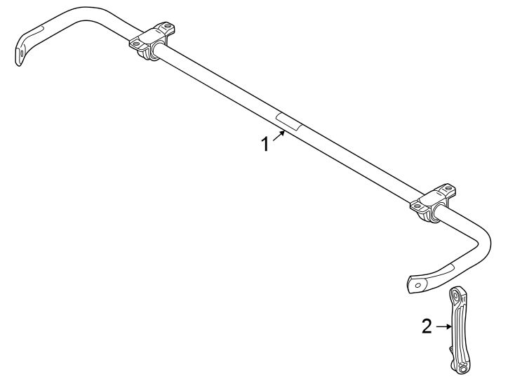 Rear suspension. Stabilizer bar & components.