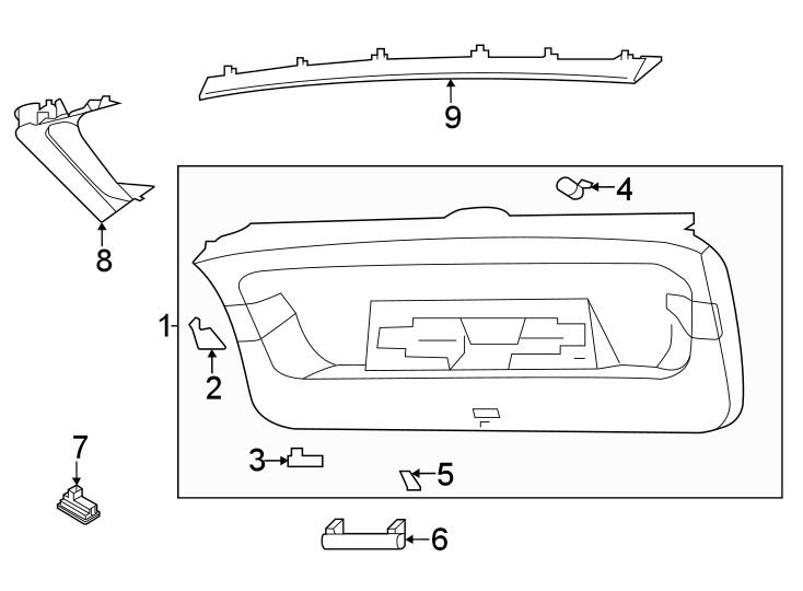 7Lift gate. Interior trim.https://images.simplepart.com/images/parts/motor/fullsize/9237625.png