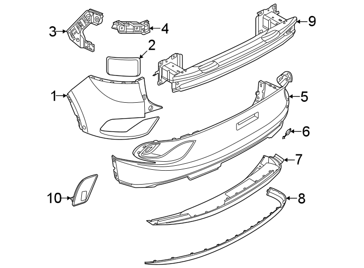 8Rear bumper. Bumper & components.https://images.simplepart.com/images/parts/motor/fullsize/9237650.png