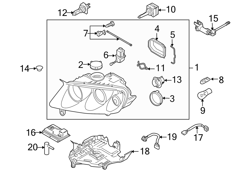 5FRONT LAMPS. HEADLAMP COMPONENTS.https://images.simplepart.com/images/parts/motor/fullsize/9240020.png