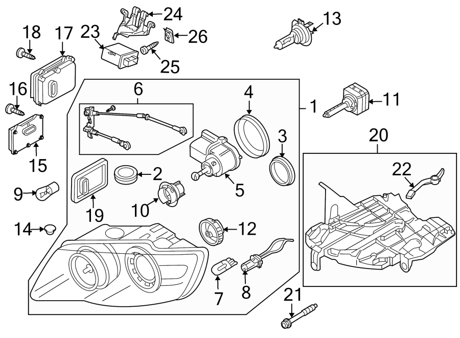 2FRONT LAMPS. HEADLAMP COMPONENTS.https://images.simplepart.com/images/parts/motor/fullsize/9240021.png