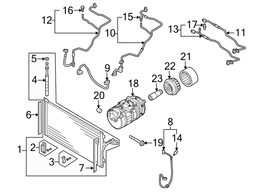 13AIR CONDITIONER & HEATER. COMPRESSOR & LINES. CONDENSER.https://images.simplepart.com/images/parts/motor/fullsize/9240152.png