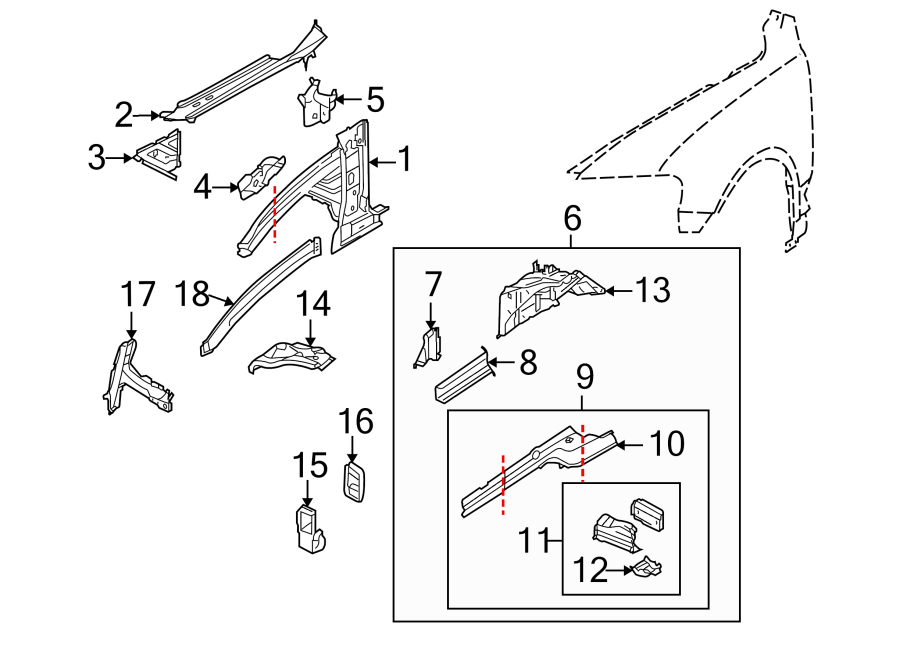 12FENDER. STRUCTURAL COMPONENTS & RAILS.https://images.simplepart.com/images/parts/motor/fullsize/9240190.png