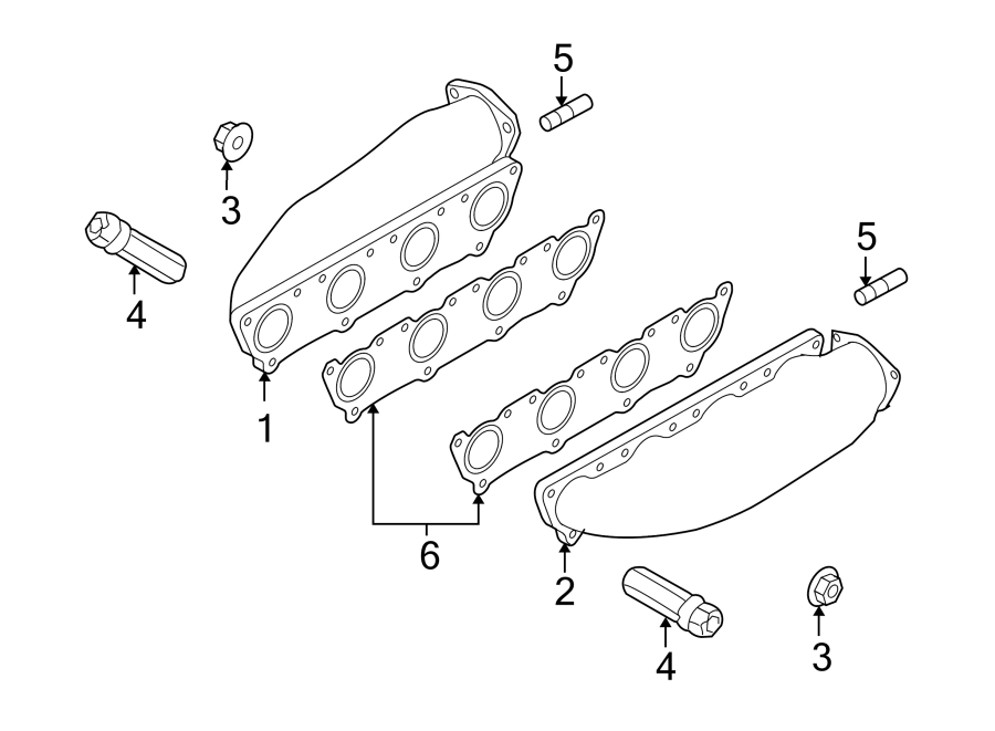 EXHAUST SYSTEM. EXHAUST MANIFOLD.