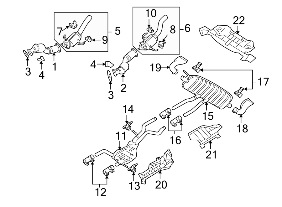 21EXHAUST SYSTEM. EXHAUST COMPONENTS.https://images.simplepart.com/images/parts/motor/fullsize/9240345.png