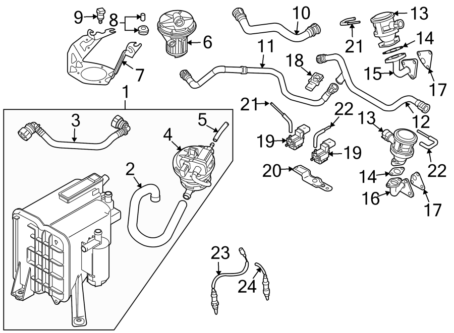 19Emission system. Emission components.https://images.simplepart.com/images/parts/motor/fullsize/9240356.png