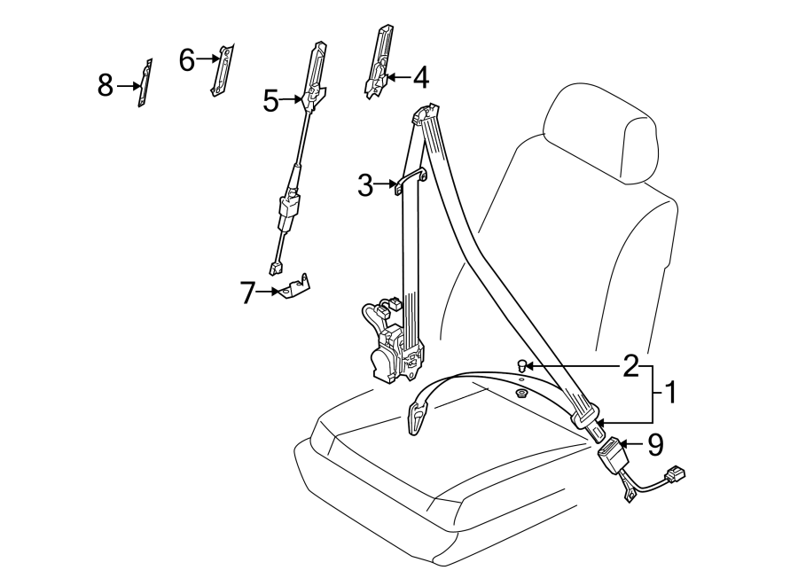 6RESTRAINT SYSTEMS. FRONT SEAT BELTS.https://images.simplepart.com/images/parts/motor/fullsize/9240525.png