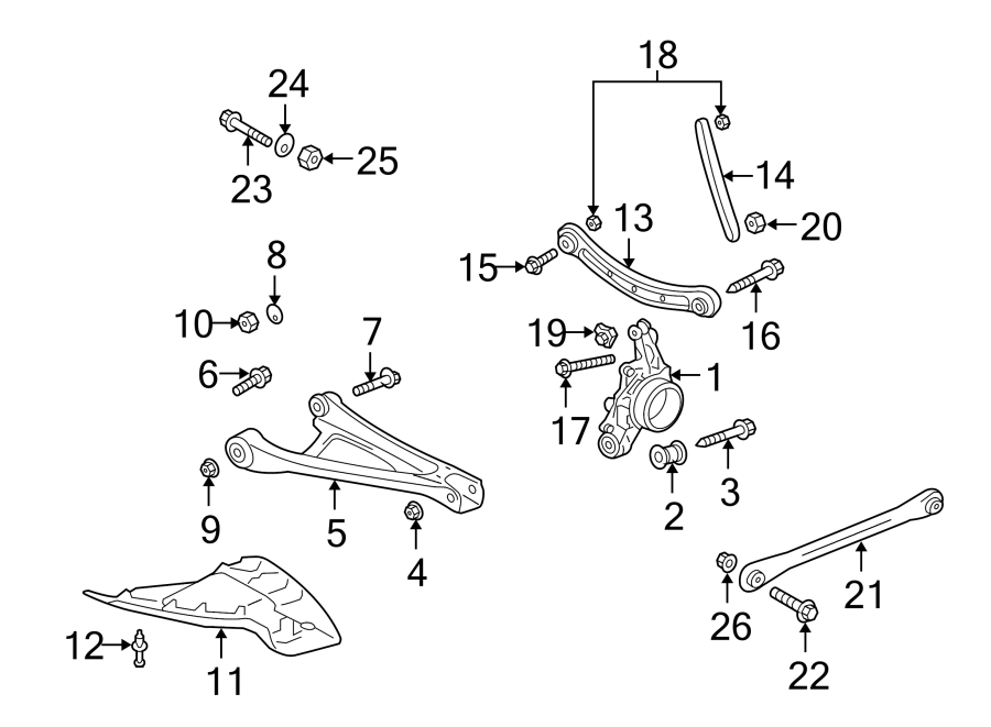 11Rear suspension. Suspension components.https://images.simplepart.com/images/parts/motor/fullsize/9240720.png