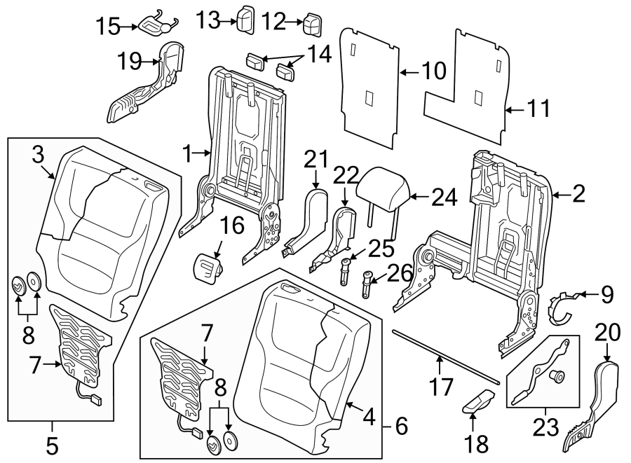 22Seats & tracks. Wheels. Rear seat components.https://images.simplepart.com/images/parts/motor/fullsize/9241505.png