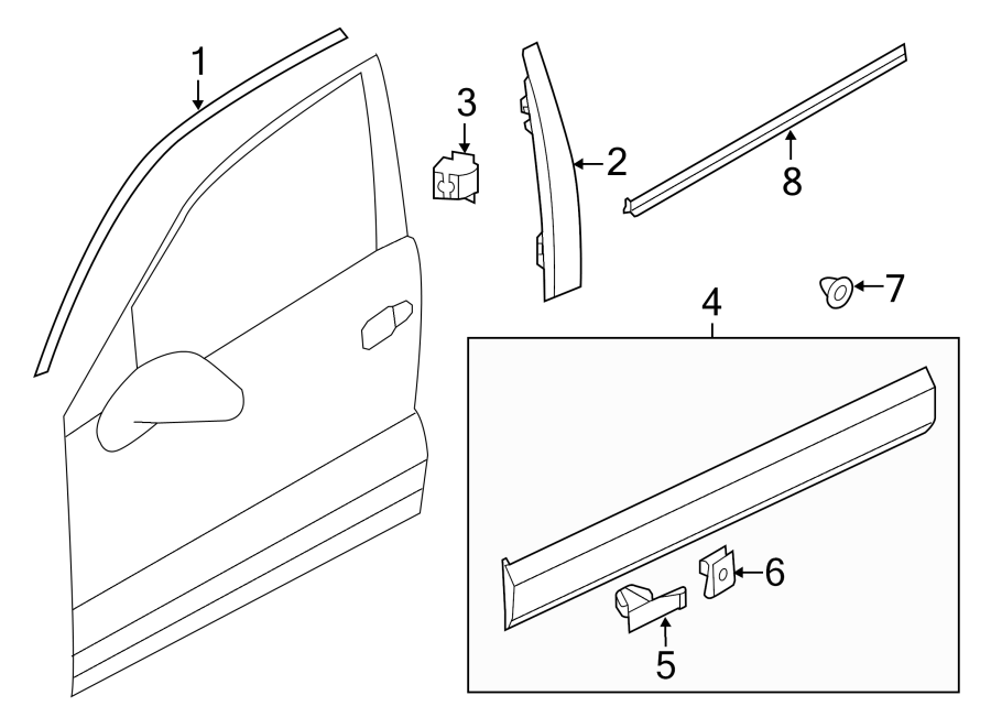 6FRONT DOOR. EXTERIOR TRIM.https://images.simplepart.com/images/parts/motor/fullsize/9241605.png