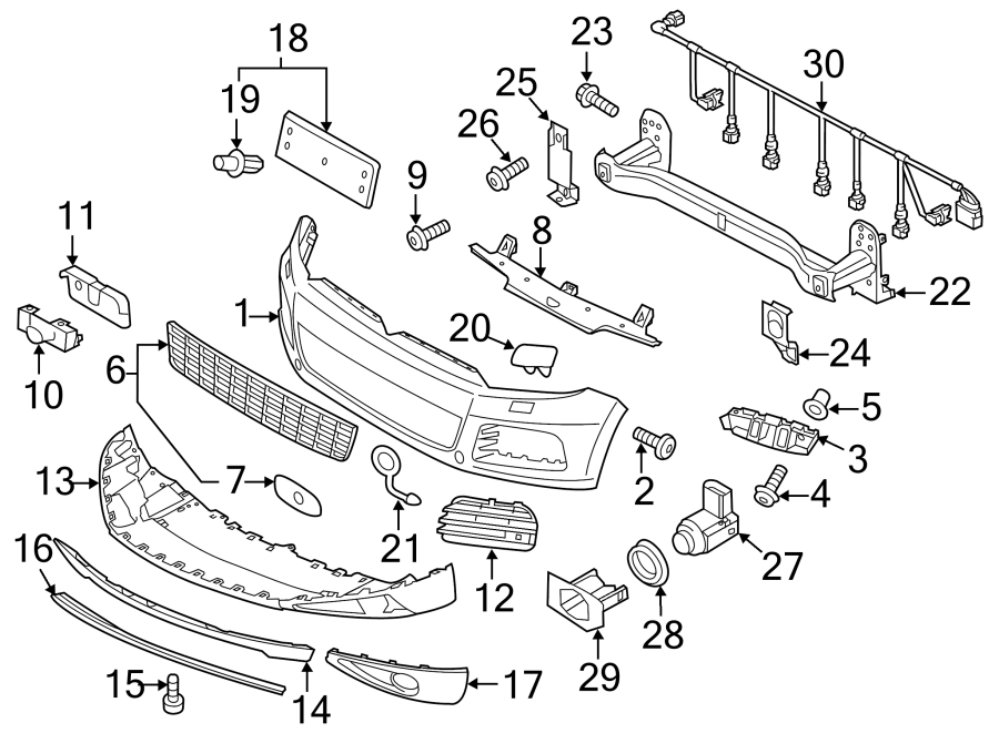 27FRONT BUMPER. BUMPER & COMPONENTS.https://images.simplepart.com/images/parts/motor/fullsize/9242005.png