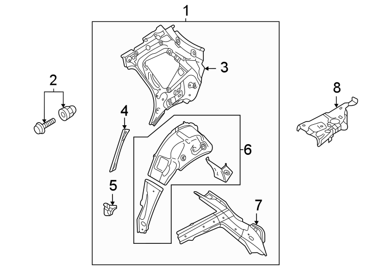 3Quarter panel. Restraint systems. Inner structure.https://images.simplepart.com/images/parts/motor/fullsize/9244665.png