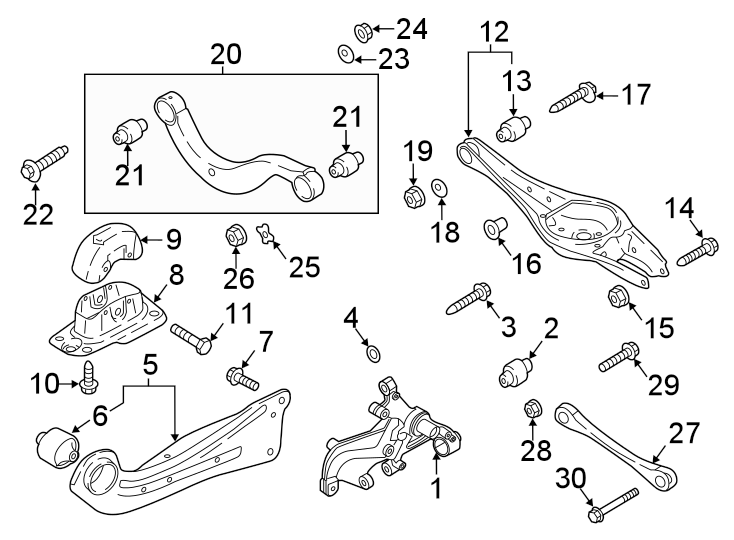 1Rear suspension. Suspension components.https://images.simplepart.com/images/parts/motor/fullsize/9244705.png