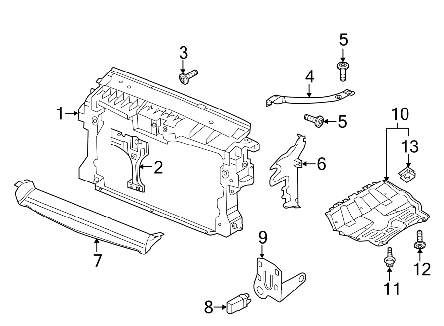 11Radiator support.https://images.simplepart.com/images/parts/motor/fullsize/9245045.png