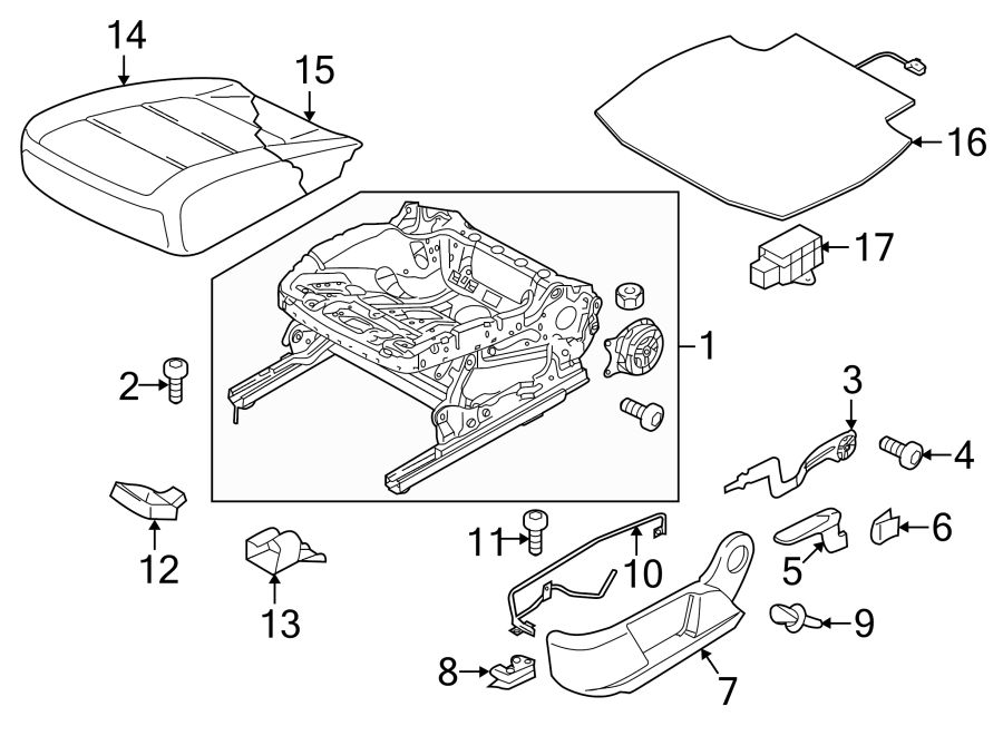 13SEATS & TRACKS. FRONT SEAT COMPONENTS.https://images.simplepart.com/images/parts/motor/fullsize/9245400.png