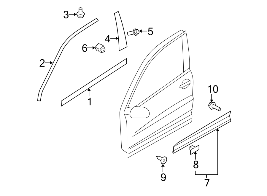 9FRONT DOOR. EXTERIOR TRIM.https://images.simplepart.com/images/parts/motor/fullsize/9245510.png