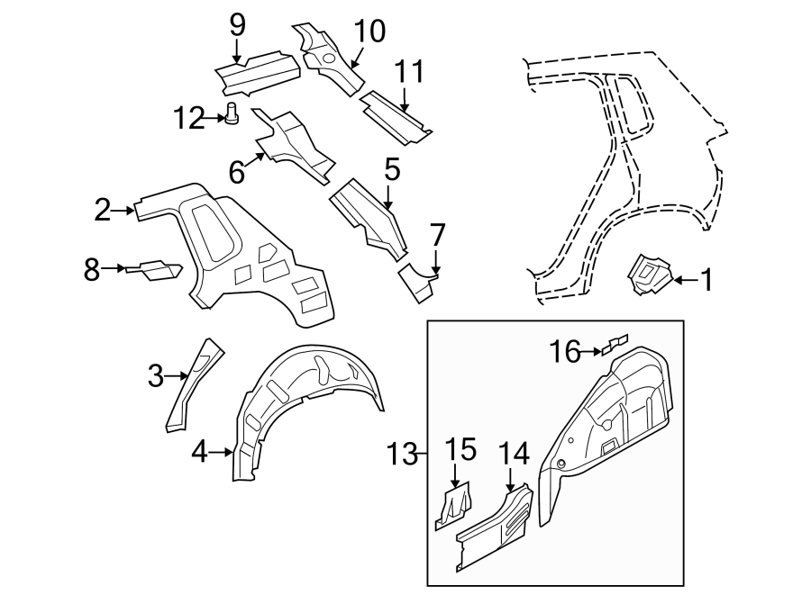 11QUARTER PANEL. INNER STRUCTURE.https://images.simplepart.com/images/parts/motor/fullsize/9245575.png