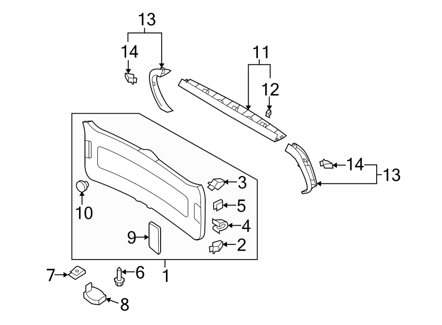 2Lift gate. Rear suspension. Interior trim.https://images.simplepart.com/images/parts/motor/fullsize/9245695.png