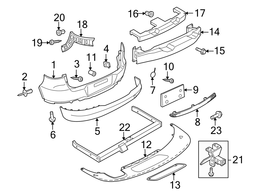 11REAR BUMPER. BUMPER & COMPONENTS.https://images.simplepart.com/images/parts/motor/fullsize/9245725.png