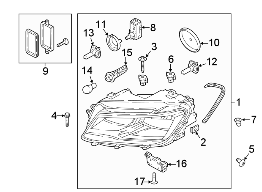 8FRONT LAMPS. HEADLAMP COMPONENTS.https://images.simplepart.com/images/parts/motor/fullsize/9247020.png