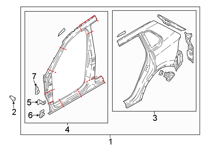 4Pillars. Rocker & floor. Aperture panel. Uniside.https://images.simplepart.com/images/parts/motor/fullsize/9247530.png