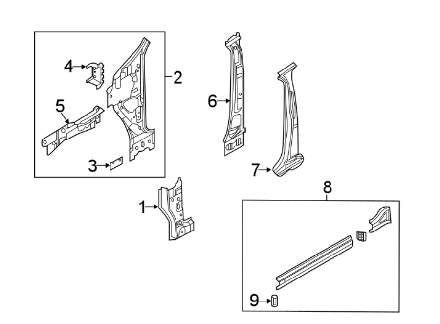 8PILLARS. ROCKER & FLOOR. CENTER PILLAR & ROCKER. HINGE PILLAR. ROCKER PANEL.https://images.simplepart.com/images/parts/motor/fullsize/9247535.png