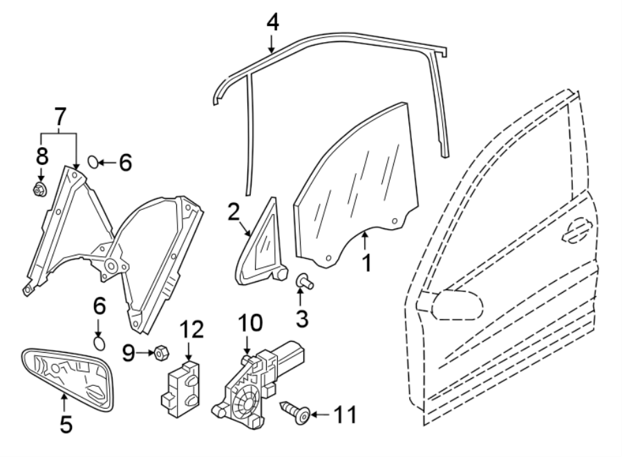 10FRONT DOOR. GLASS & HARDWARE.https://images.simplepart.com/images/parts/motor/fullsize/9247570.png