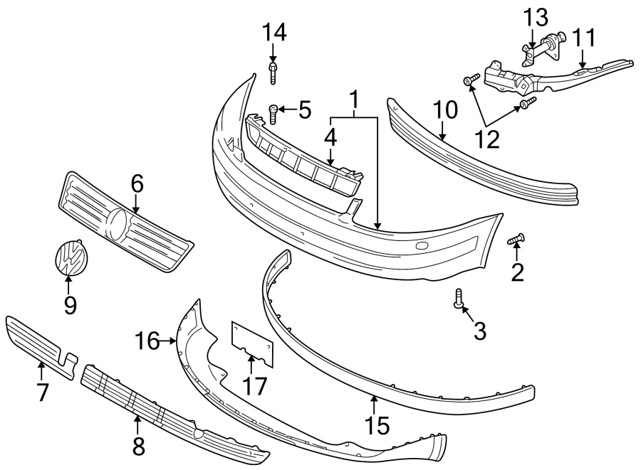 3FRONT BUMPER. BUMPER & COMPONENTS.https://images.simplepart.com/images/parts/motor/fullsize/9250010.png