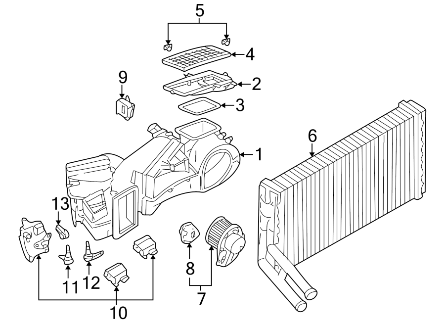 4AIR CONDITIONER & HEATER. EVAPORATOR & HEATER COMPONENTS.https://images.simplepart.com/images/parts/motor/fullsize/9250155.png