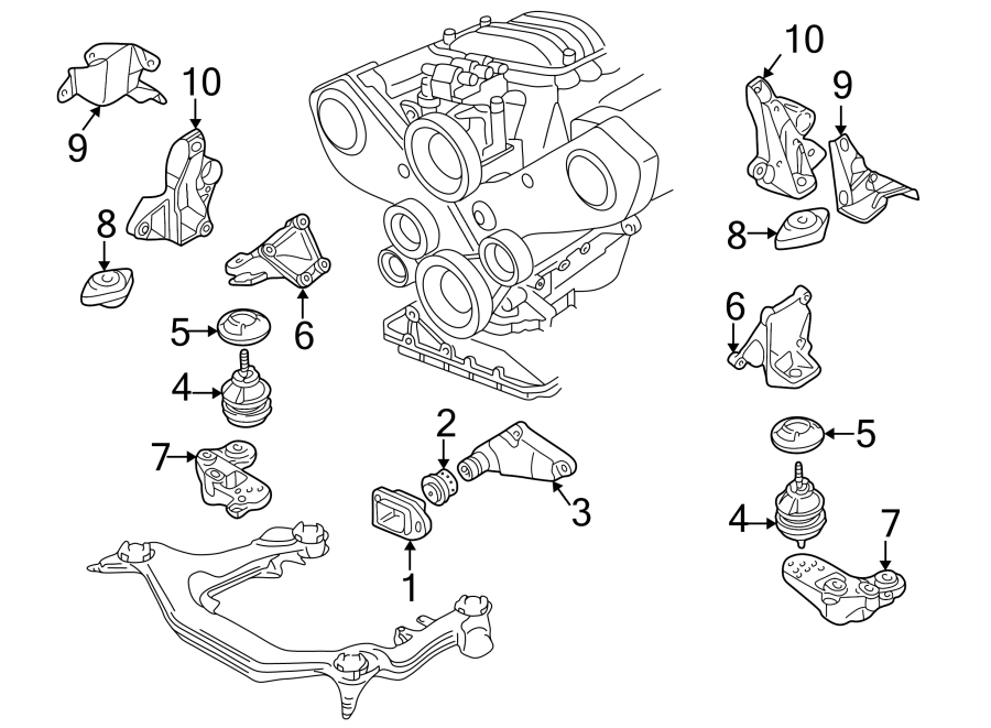 4ENGINE / TRANSAXLE. ENGINE & TRANS MOUNTING.https://images.simplepart.com/images/parts/motor/fullsize/9250250.png