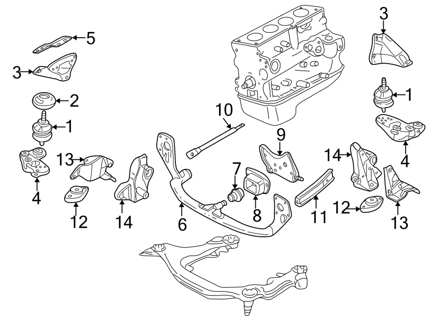 14ENGINE / TRANSAXLE. ENGINE & TRANS MOUNTING.https://images.simplepart.com/images/parts/motor/fullsize/9250270.png