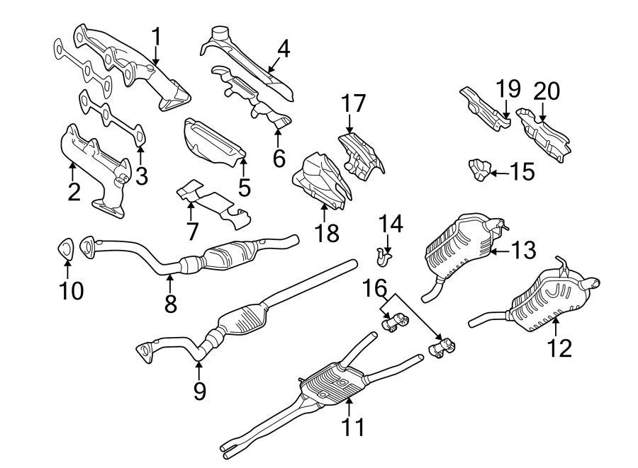 15EXHAUST SYSTEM. EXHAUST COMPONENTS. MANIFOLD.https://images.simplepart.com/images/parts/motor/fullsize/9250325.png