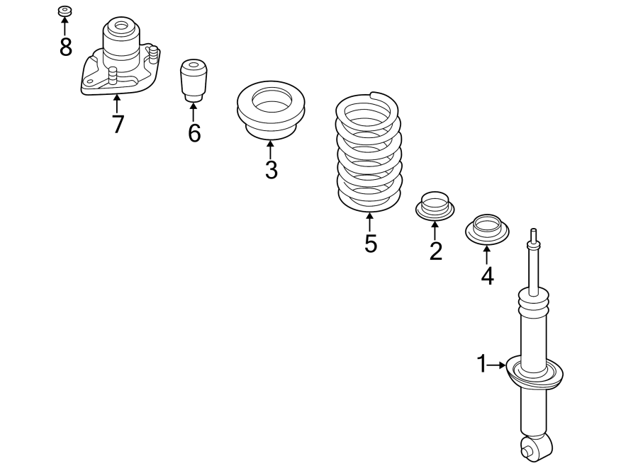 REAR SUSPENSION. STRUTS & COMPONENTS.