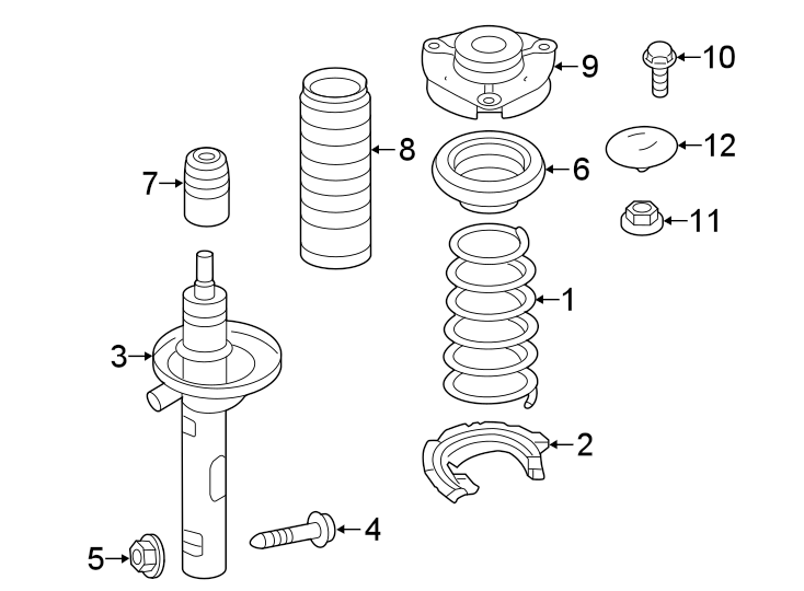 12Front suspension. Struts & suspension components.https://images.simplepart.com/images/parts/motor/fullsize/9251280.png