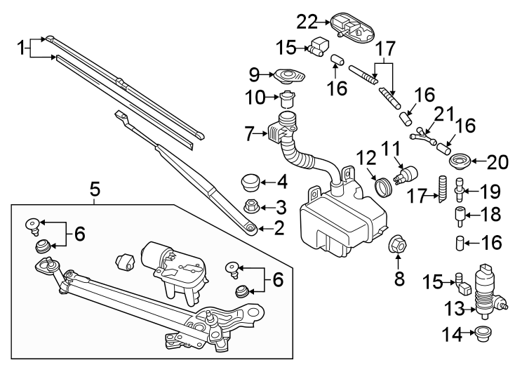 9Windshield. Wiper & washer components.https://images.simplepart.com/images/parts/motor/fullsize/9251345.png