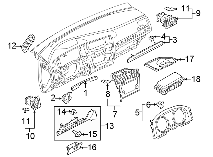 10Instrument panel components.https://images.simplepart.com/images/parts/motor/fullsize/9251370.png