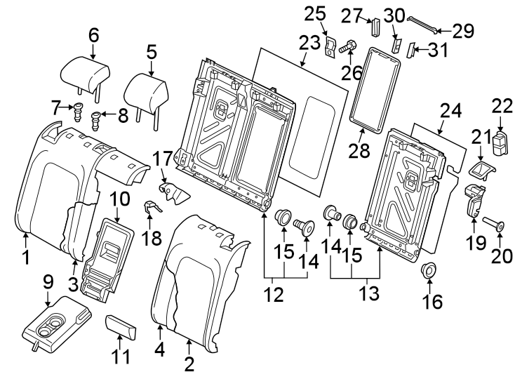 1Seats & tracks. Rear seat components.https://images.simplepart.com/images/parts/motor/fullsize/9251455.png