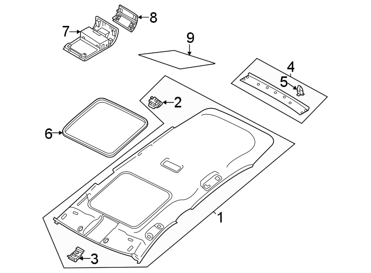 8Roof. Interior trim.https://images.simplepart.com/images/parts/motor/fullsize/9251480.png