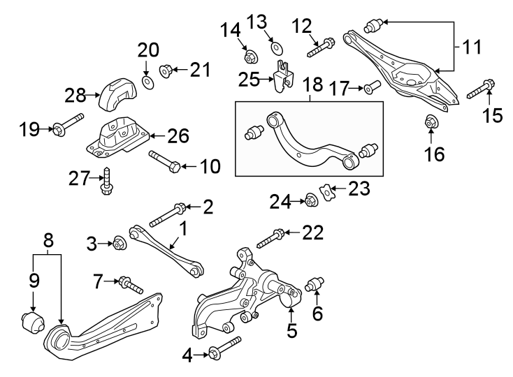 11Rear suspension. Suspension components.https://images.simplepart.com/images/parts/motor/fullsize/9251625.png